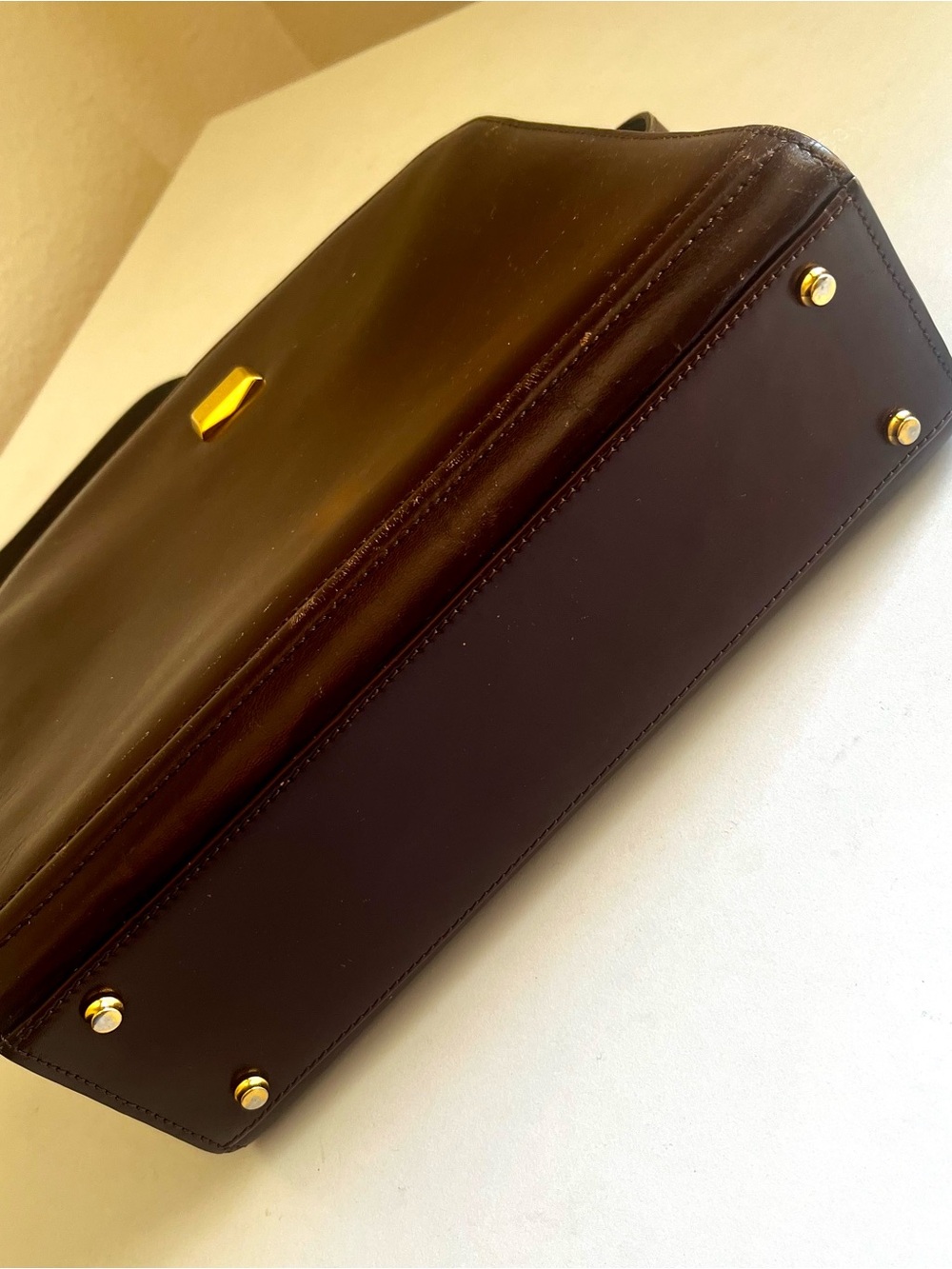 Vintage Bally Crossbody Leather Handbag Brown Made In Italy - Picture 6 of 13